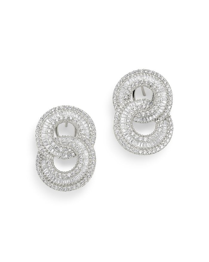 Bloomingdale's Diamond Interlocking Circle Drop Earrings In 14k White Gold, 2.5 Ct. T.w. - 100% Exclusive