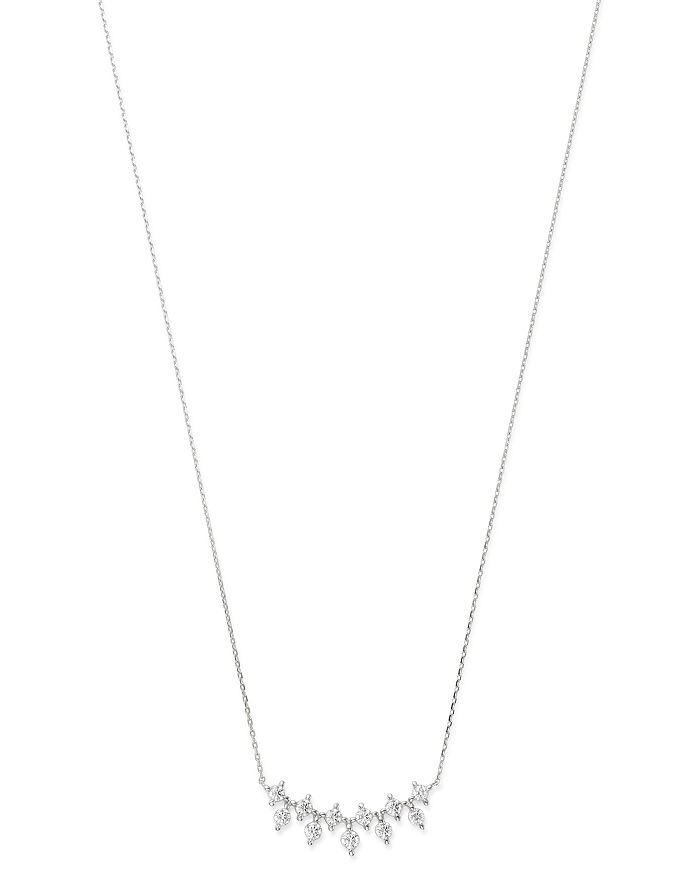 Bloomingdale's Diamond Bar Pendant Necklace in 14K White Gold, 1.0 ct ...