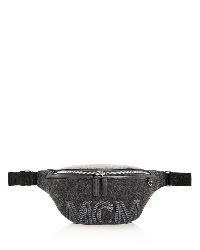 MCM Men's Fursten Visetos Medium Belt Bag, Black, One Size