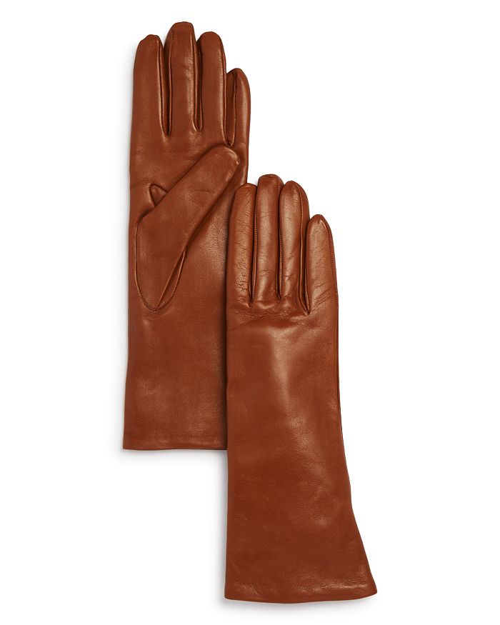 Bloomingdale's Cashmere Lined Long Leather Gloves - 100% Exclusive In Caramel