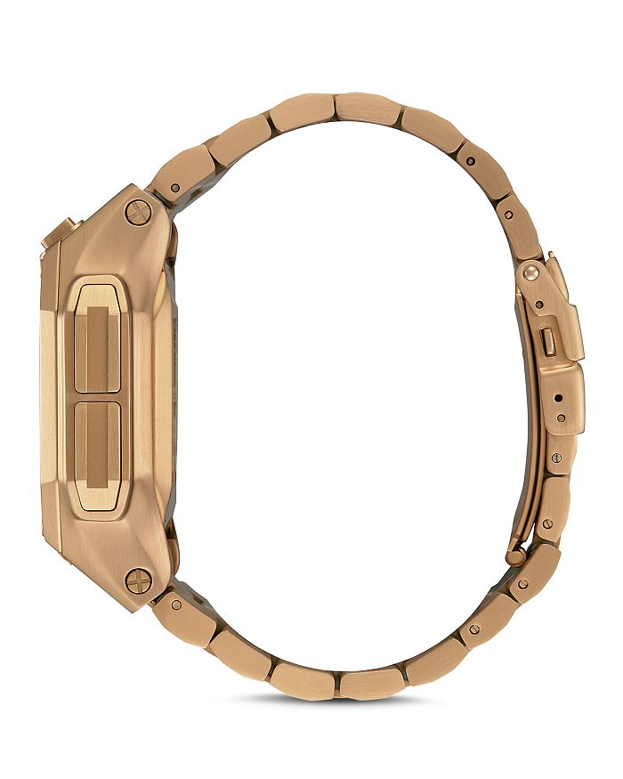 Shop Nixon Regulus All-black Link Bracelet Watch, 46mm In Gold
