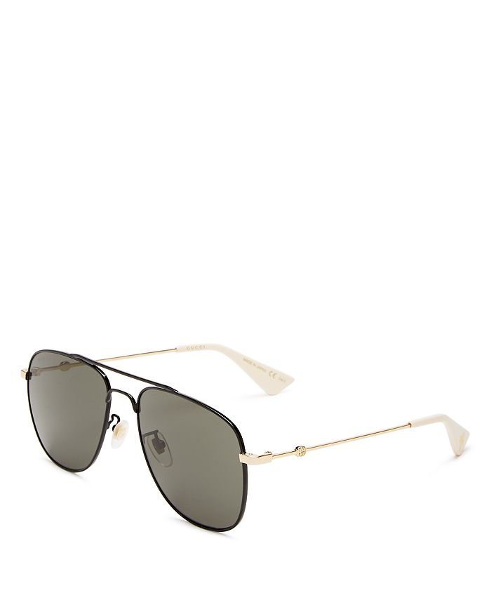 Gucci Men's Brow Bar Aviator Sunglasses, 57mm | Bloomingdale's