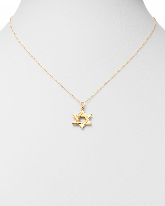 Shop Bloomingdale's Star Of David Pendant Necklace In 14k Yellow Gold, 18 - 100% Exclusive