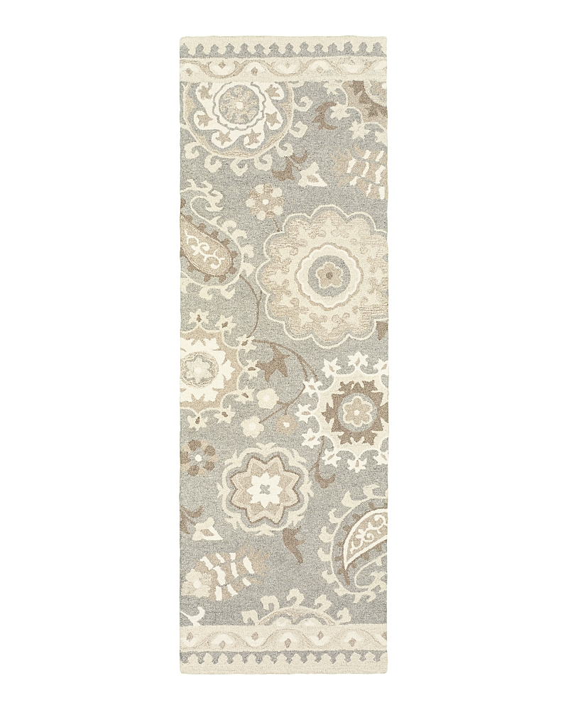 Oriental Weavers Craft 93003 Runner Rug, 2'6 X 8' In Gray/sand