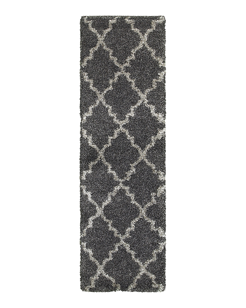 Oriental Weavers Henderson Shag 92 Runner Rug, 2'3 X 7'6 In Charcoal/gray