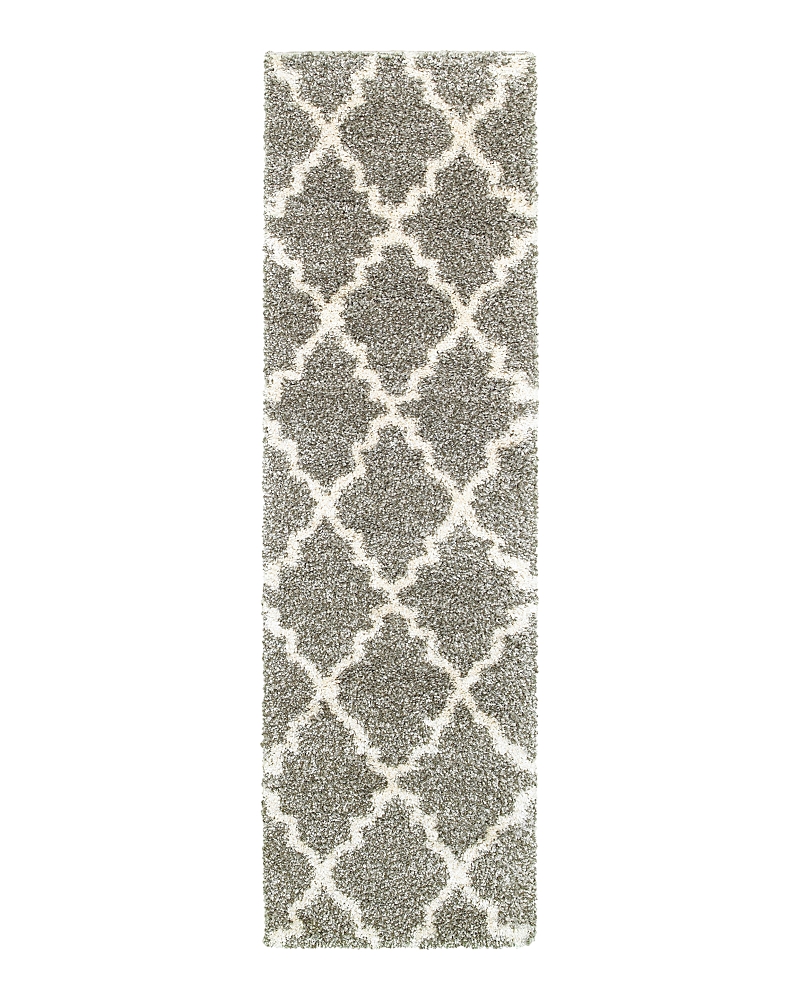 Oriental Weavers Henderson Shag 92 Runner Rug, 2'3 X 7'6 In Gray/ivory
