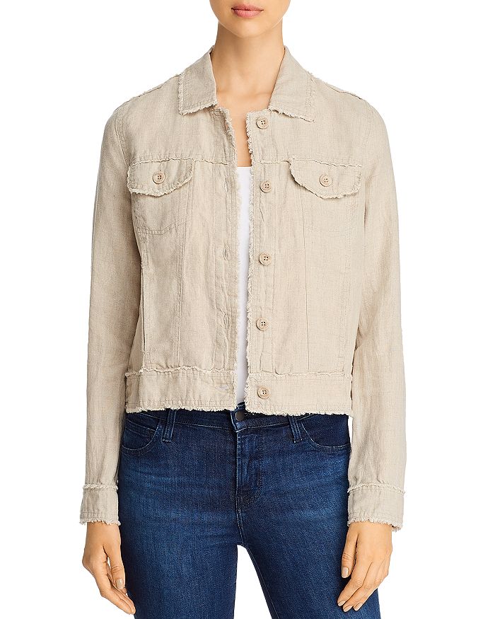 Tommy Bahama Two Palms Raw-edge Linen Jacket In Natural