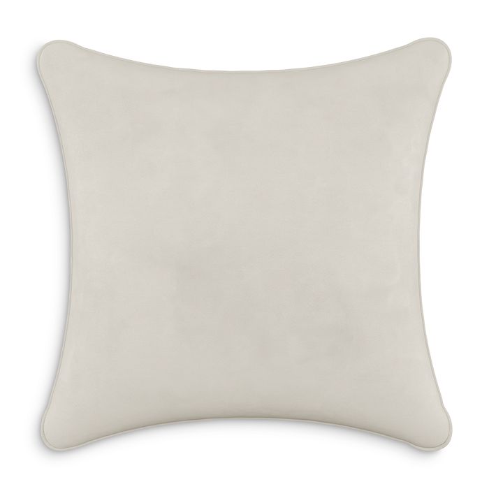 Sparrow & Wren Down Pillow In Velvet, 20 X 20 In Light Grey