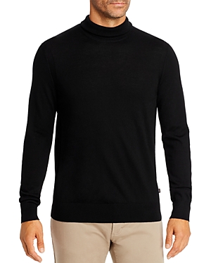 Michael Kors Merino Wool Turtleneck Sweater In Black