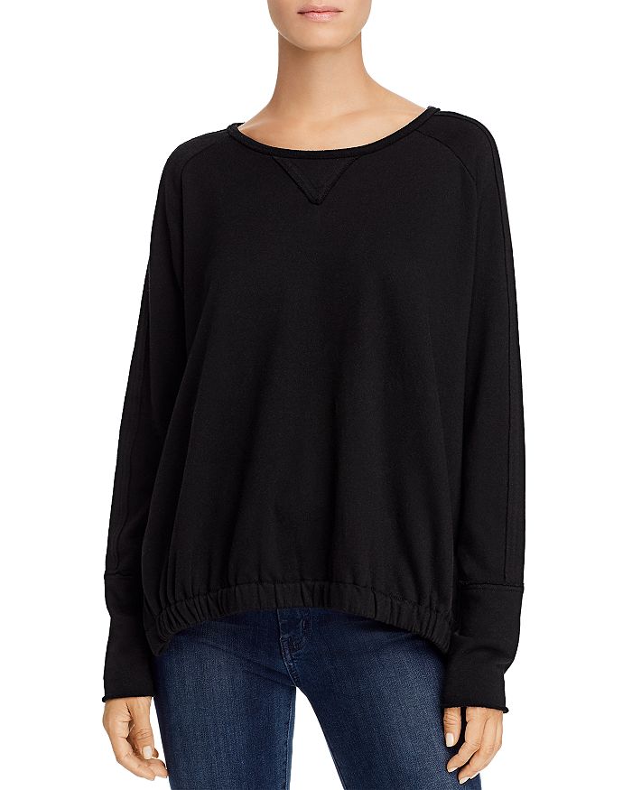 Goldie High/low Sweatshirt In Black