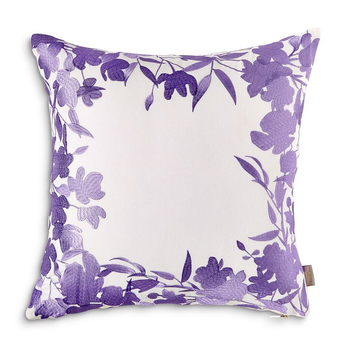Ted Baker Floral Frame Decorative Pillow, 18 X 18 In Lilac