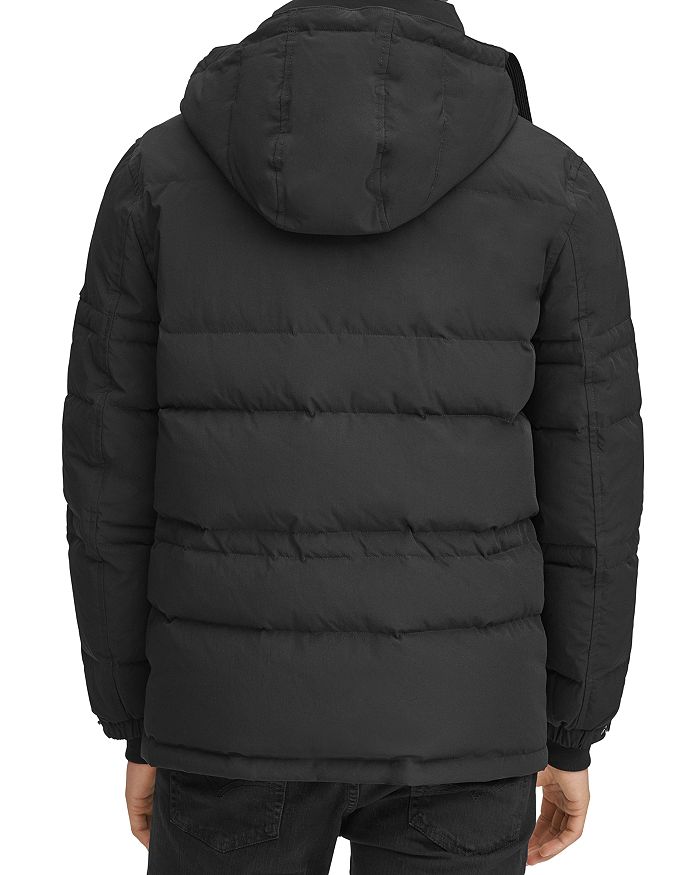 Shop Marc New York Huxley Removable-hood Down Jacket In Black