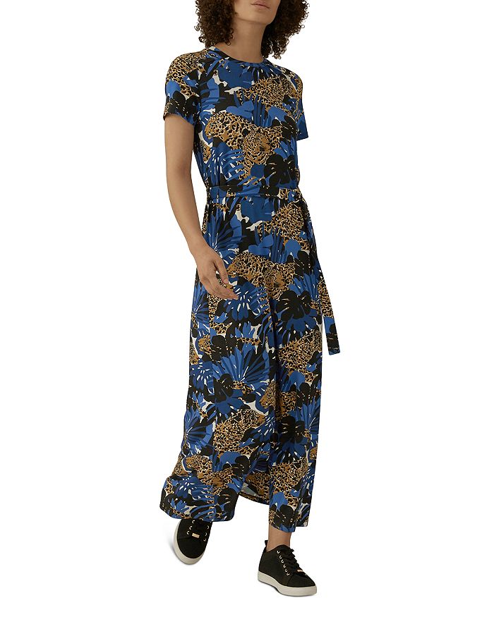 Karen millen leopard print maxi best sale dress
