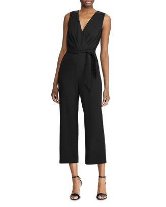 Ralph Lauren Tie-Front Crepe Jumpsuit | Bloomingdale's