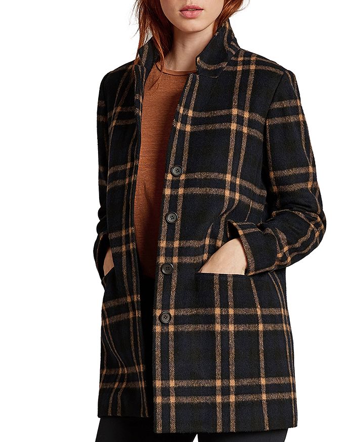 Jasmann plaid wool coat store