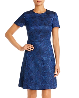 BOSS DARGY SHORT-SLEEVE JACQUARD DRESS,5041505342700