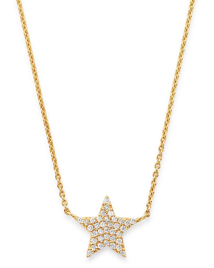 Moon & Meadow Diamond Star Pendant Necklace In 14k Yellow Gold, 0.18 Ct. T.w. - 100% Exclusive In White/gold