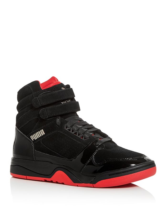 Puma Men's Palace Guard Mid Red Carpet Sneakers In Black