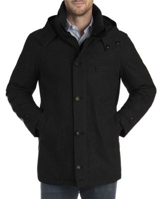 City Active Hooded Parka Black Men s Norwegian Wool