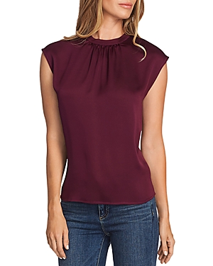 VINCE CAMUTO SHIRRED CAP-SLEEVE TOP,9159064