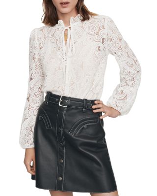 Maje Lilie Guipure Lace Top Bloomingdale s