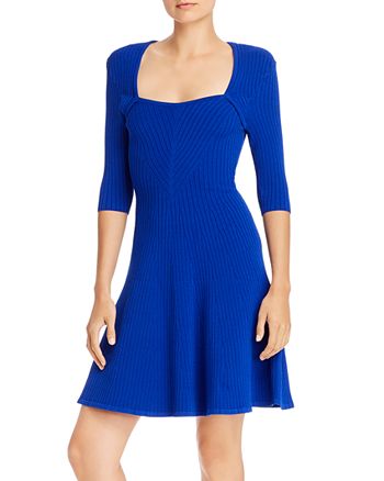 MILLY - Ribbed Fit and Flare Dress