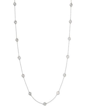 Bloomingdale's - Bezel-Set Diamond Station Necklace in 14K White Gold, 3.0 ct. t.w. - 100% Exclusive