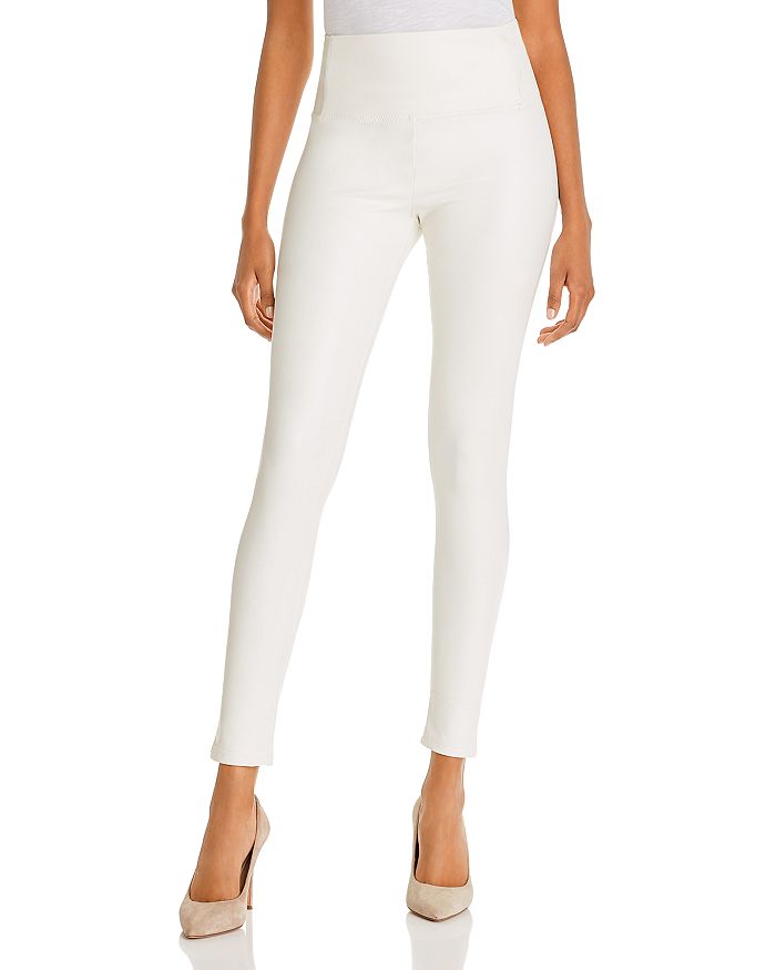 Bagatelle.nyc Bagatelle. Nyc High-rise Faux Leather Leggings In Cream
