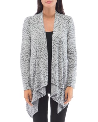 B Collection by Bobeau Leopard Print Waterfall Open Cardigan Bloomingdale s