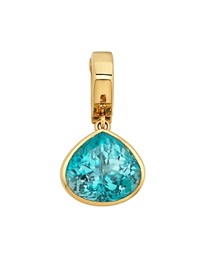 18K Yellow Gold Trisolina Pendant with Blue Zircon