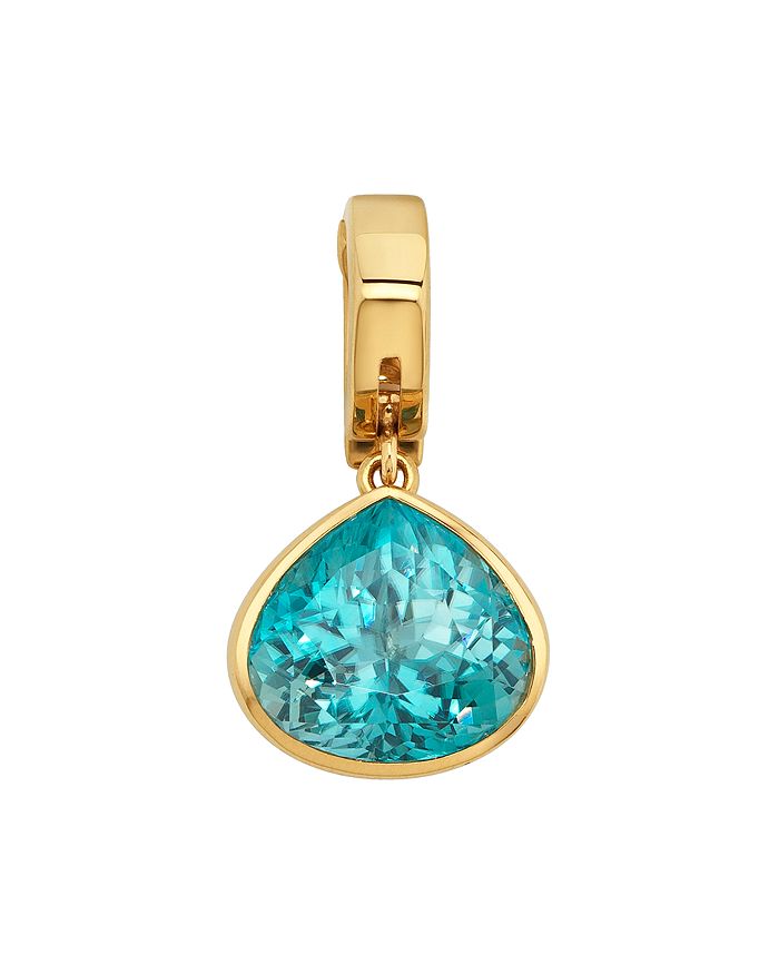 Marina B 18k Yellow Gold Trisolina Pendant With Blue Zircon In Blue/gold