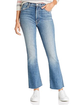 MOTHER The Hustler High-Rise Frayed Hem Ankle Jeans in We All Scream ...