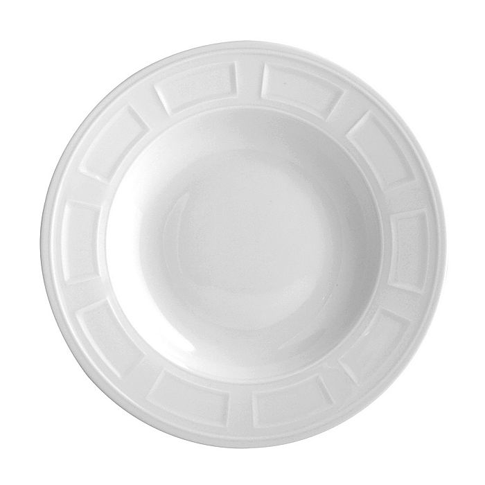 Shop Bernardaud Naxos Rim Soup Plate In White