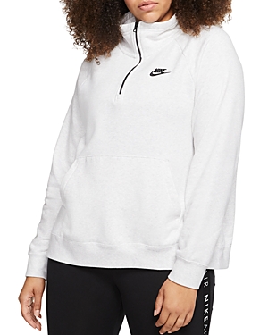 Nike Plus Half-zip Sweatshirt In Birch Heather