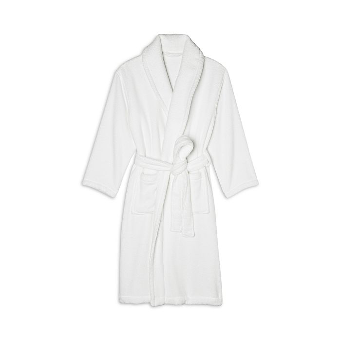Riley Home Luxe Terry Bath Dressing Gown In White