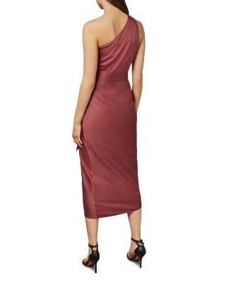 Ted Baker Gabie One-Shoulder Draped Midi Dress | Bloomingdale's Women