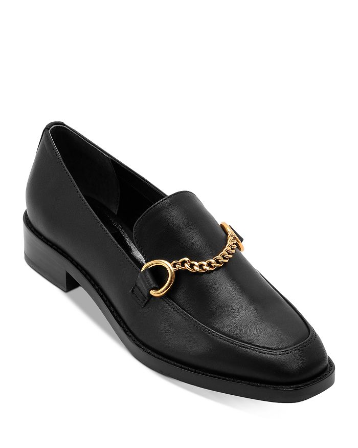 Dolce Vita Women's Gilian Chain Loafers In Black Leather