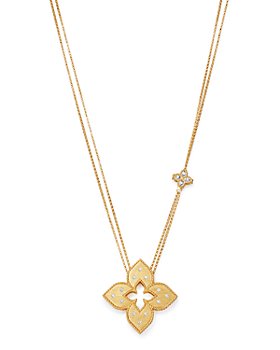 Roberto Coin - 18K Yellow Gold Venetian Princess Diamond Pendant Necklace, 30"