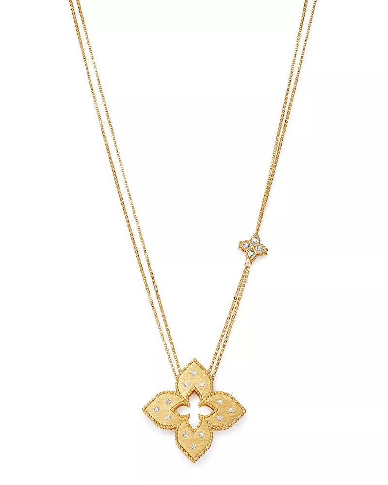 Roberto Coin 18K Yellow Gold Venetian Princess Diamond Pendant Necklace, 30
