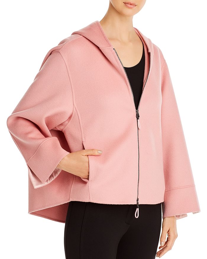 Armani Collezioni Emporio Armani Oversized Cashmere Caban Jacket In Pink