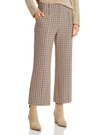 Tory Burch Plaid Cropped Bootcut Pants Bloomingdale S