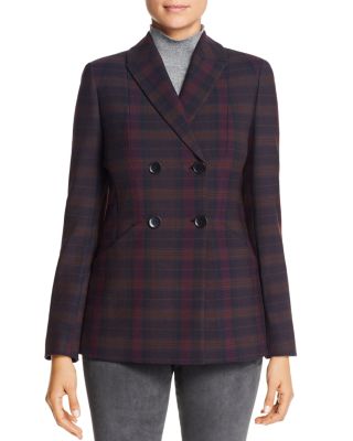 tahari plaid coat