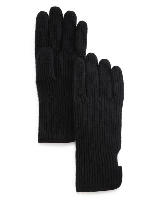 The Men's Store at Bloomingdale's Suede Trimmed Ribbed Gloves - Exclusive