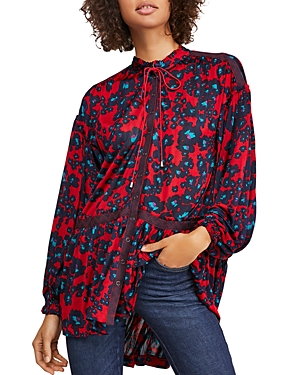 FREE PEOPLE LOVE LETTER FLORAL TUNIC,OB1005817