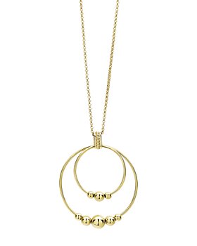 LAGOS - 18K Yellow Gold Caviar Gold Rolo Chain Pendant Necklace, 16"-18"