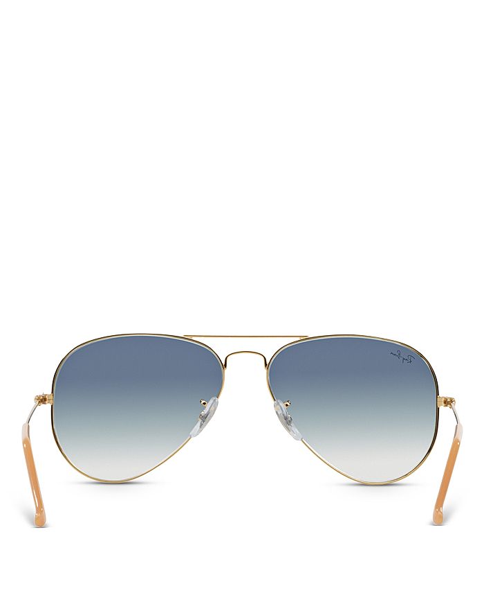Ray Ban Small Original 55mm Aviator Sunglasses Blue Grd ModeSens