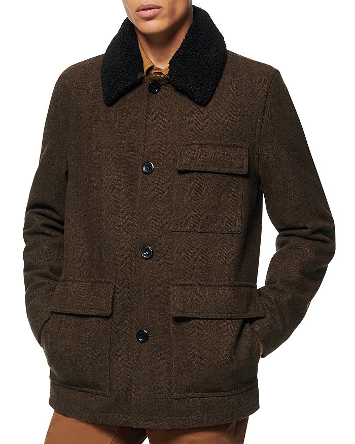 ANDREW MARC BENITO WOOL COAT,AM9AW290