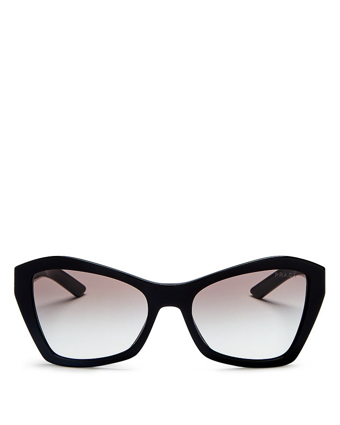 Prada Women's Butterly Sunglasses, 55mm In Black/gray Gradient