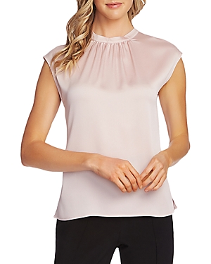 VINCE CAMUTO SHIRRED CAP-SLEEVE TOP,9159123
