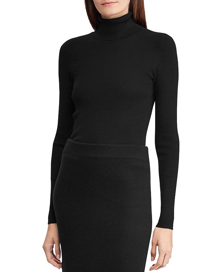 Ralph Lauren Lauren Ribbed Turtleneck Sweater In Polo Black | ModeSens